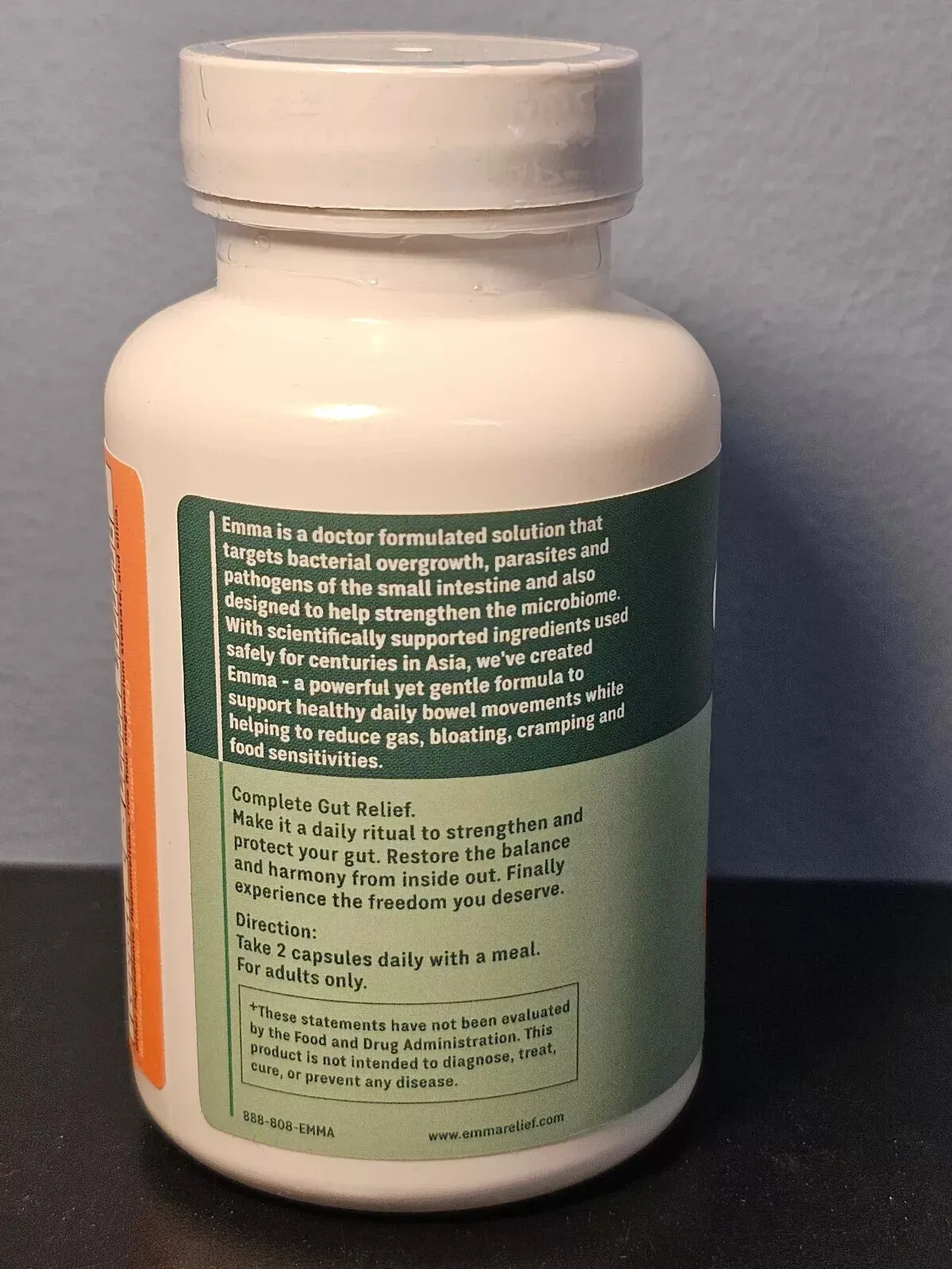 Emma Relief Supplement Keto for Gut Bloating 60 Capsules